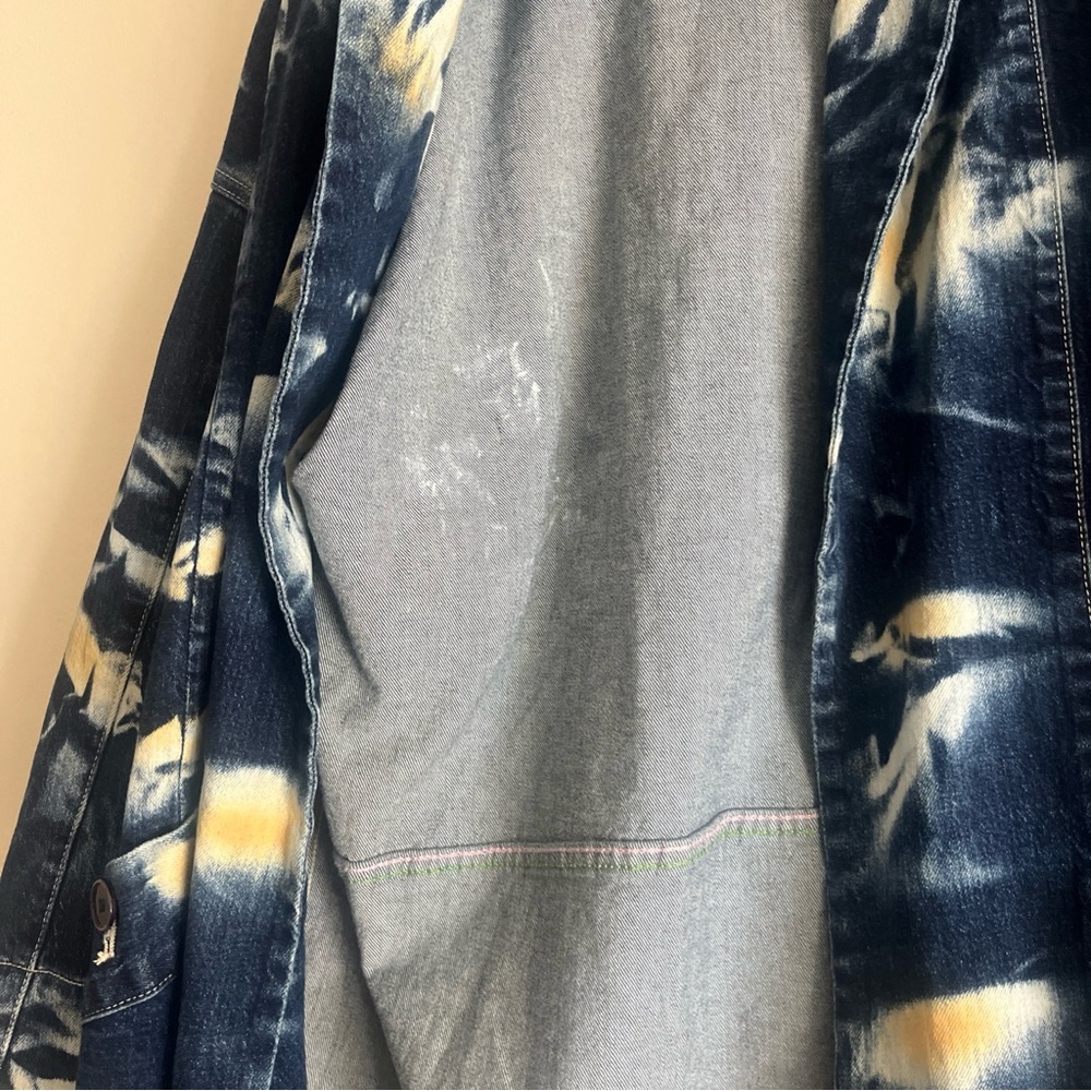 Anthropologie Pilcro Denimuster Women L/XL Blue Abstract Jacket Bundle 3/$65 - Picture 3 of 6